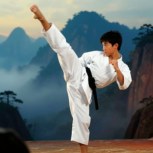Karate Kid Dynamic Crane Kick Wallpaper