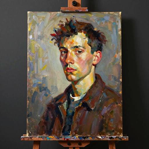 AI Synthesizing Bold Color Portrait