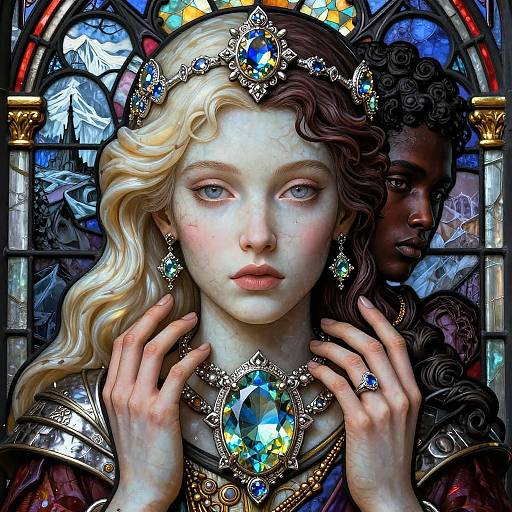 Intricate Ivory and Ebony Topaz Ornament