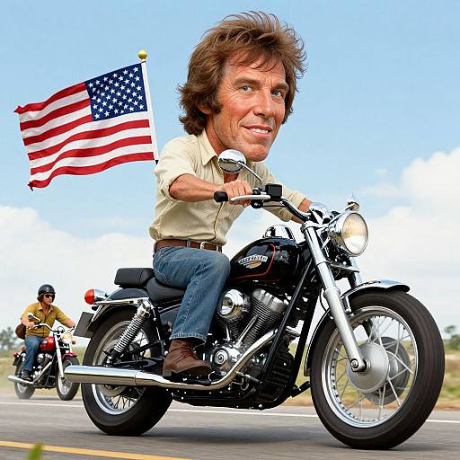 Vibrant Caricature of Peter Fonda