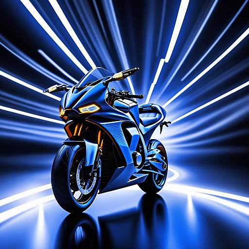 Outer Space Energy Motorcycle Futuristic Portrait