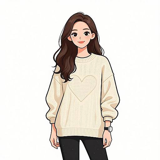 Smiling Woman in Casual Chic Outfit