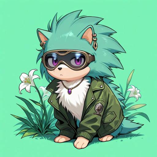 Stylish Hedgehog in a Forest Setting Stylish Hedgehog in a Forest Setting