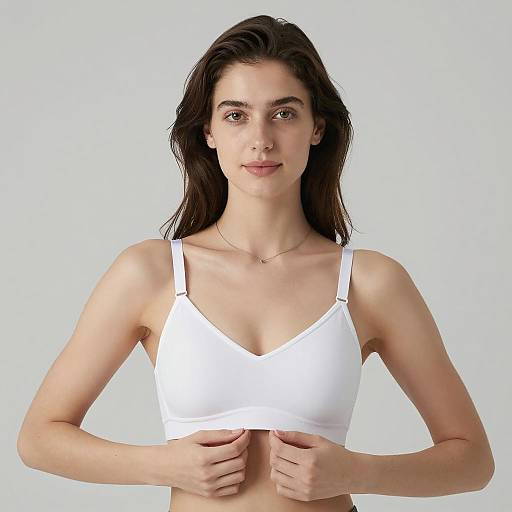 Neutral Portrait of a Woman in White