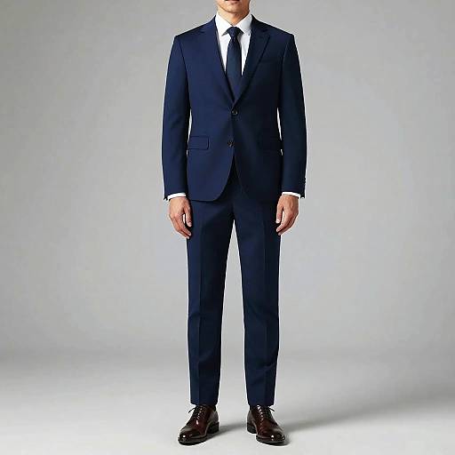 Confident Man in Sleek Blue Suit