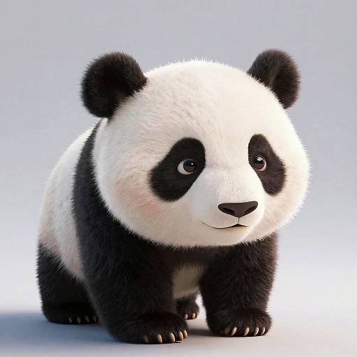 Adorable Panda-Cuba Hybrid Digital Art