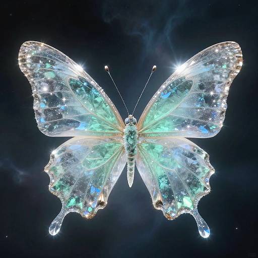 Crystalline Cosmic Butterfly in Deep Space