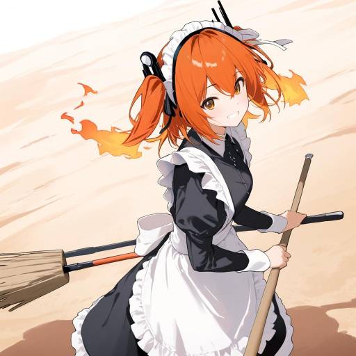 Cowgirl Maid in a Desert Landscape