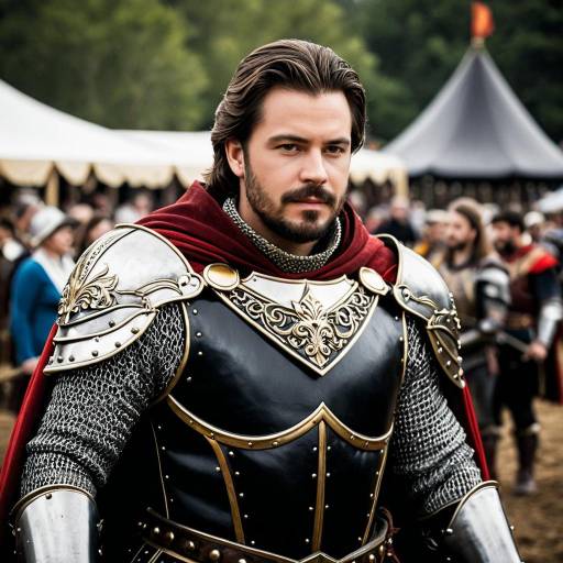 Medieval Knight in Armor at Renaissance Fair