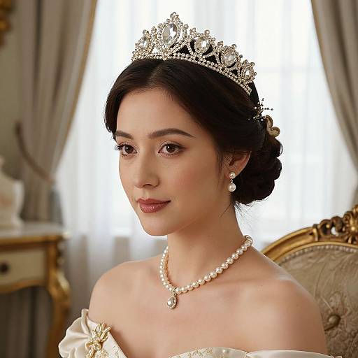 Elegant Woman Portrait with Tiara