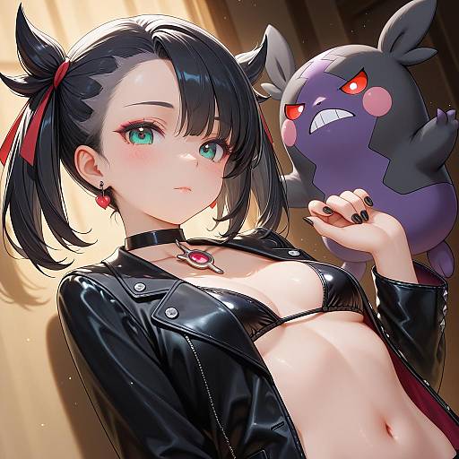 Illustration of Morpeko (hangry), pokemon in the style of Fukuro daizi