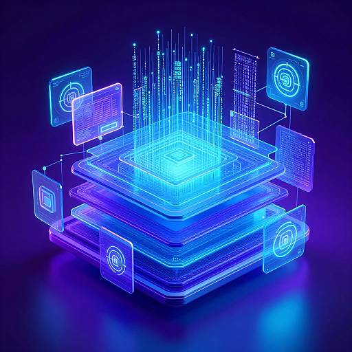 AI Unlocking Data in Cyberpunk Style