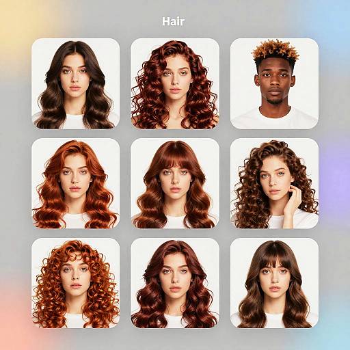 Diverse Hair Color Filter App Mockup