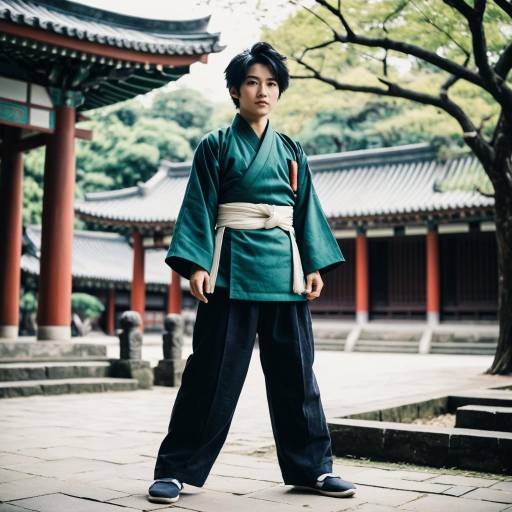 Midoriya in Full Costume Outdoors