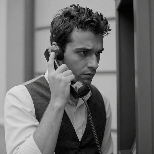 Vintage Black and White Portrait of a Man