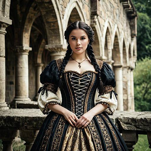 Medieval Woman in Renaissance Dress