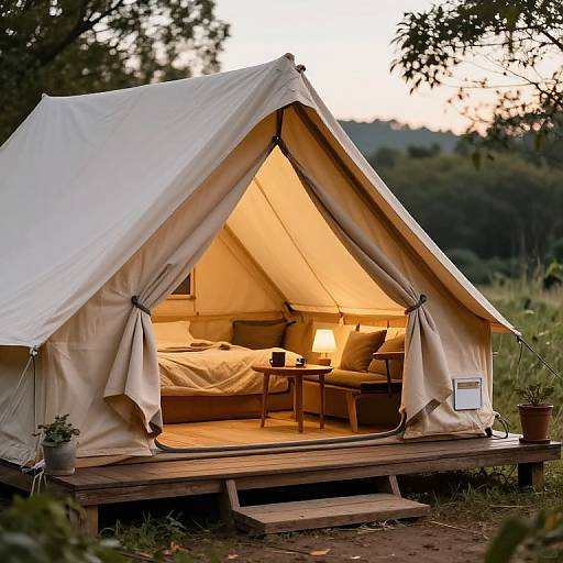 Rustic Cozy Glamping Cabin Retreat