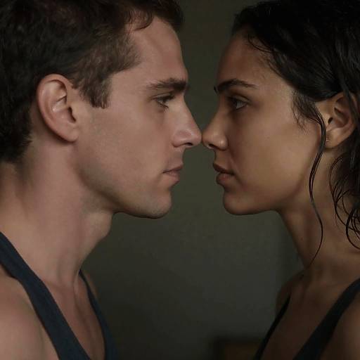 Intimate Close-Up of a Couple