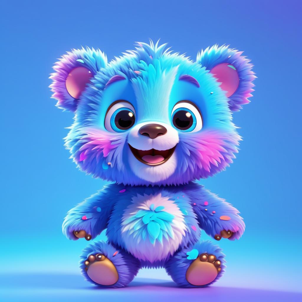 Adorable Baby Bear in Pixar Style