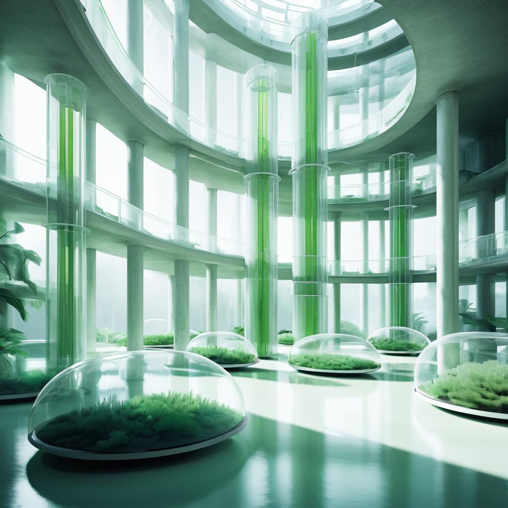 Futuristic Sci-Fi Algae Research Lab Design