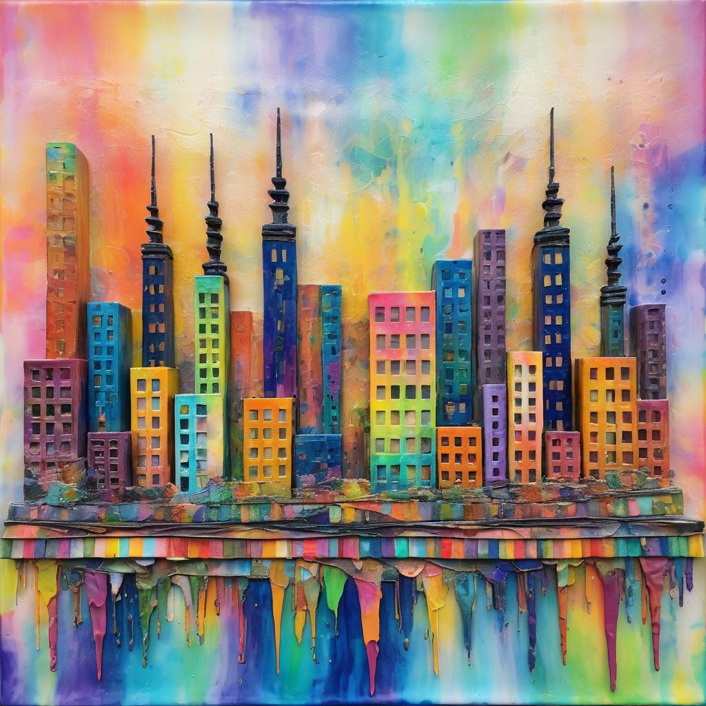 Vibrant Urban Metamorphosis in Pastels