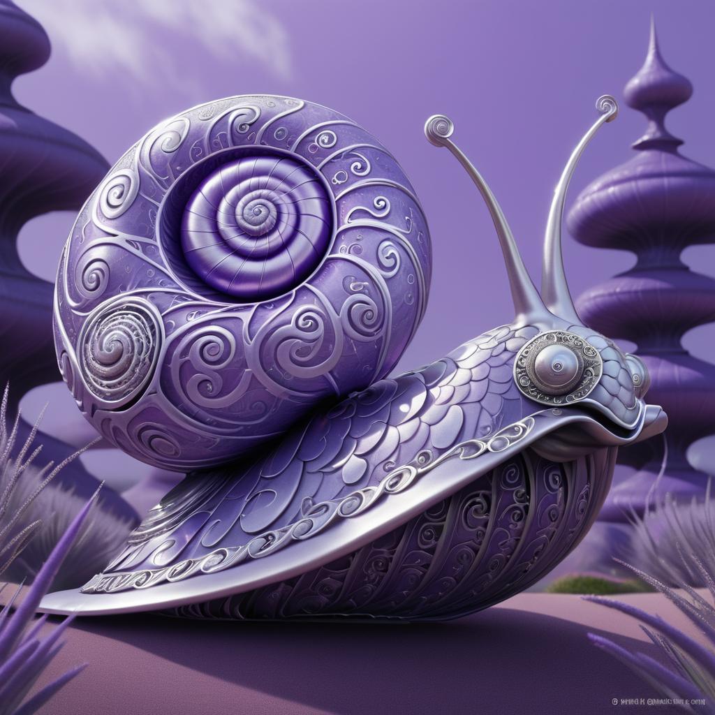 Elegant Anthropomorphic Snail Concept Art