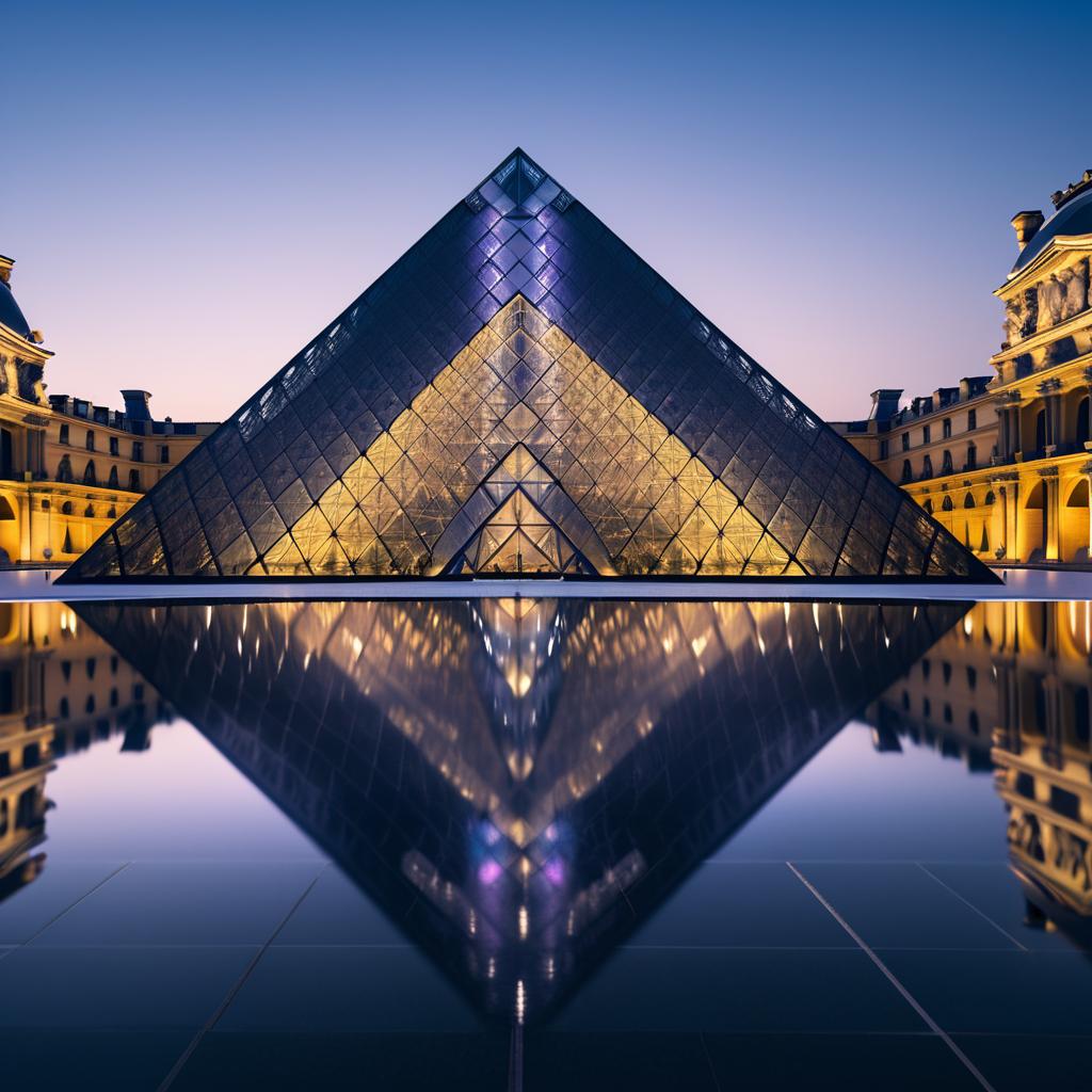 Twilight Vision of I.M. Pei's Louvre