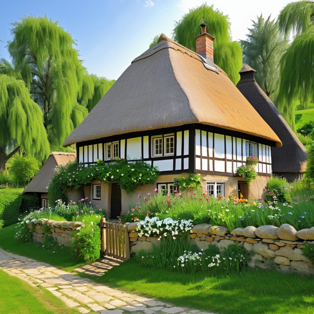 Charming Thatched Cottage in Nature