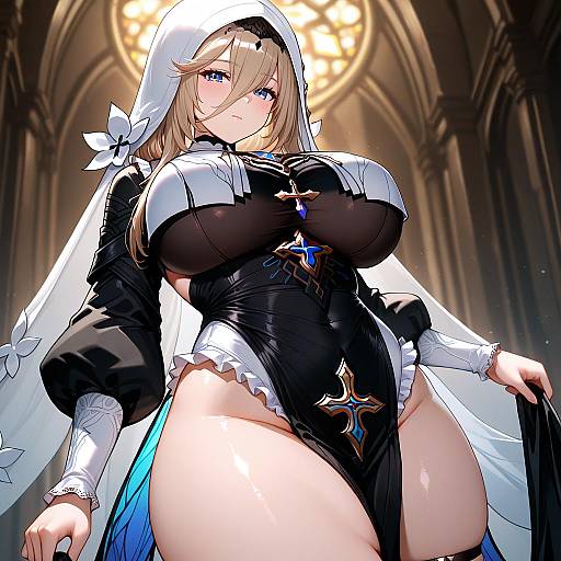 Illustration of Aponia (honkai impact), honkai (series) in the style of Advarcher