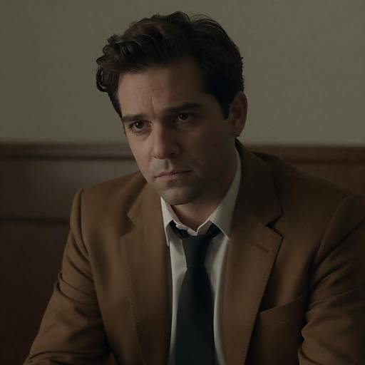 Serious Man Portrait in Dim Lighting