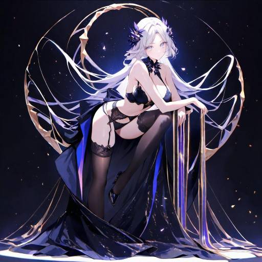 Ethereal Goddess in Lingerie Pose