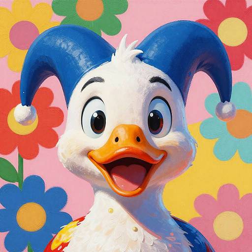 Pop Art Harlequin Duck Portrait