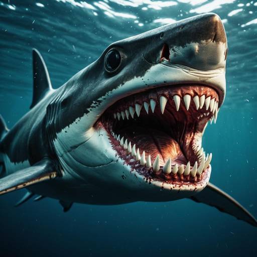 Lovecraftian Horror Caramel Shark with Rows of Teeth