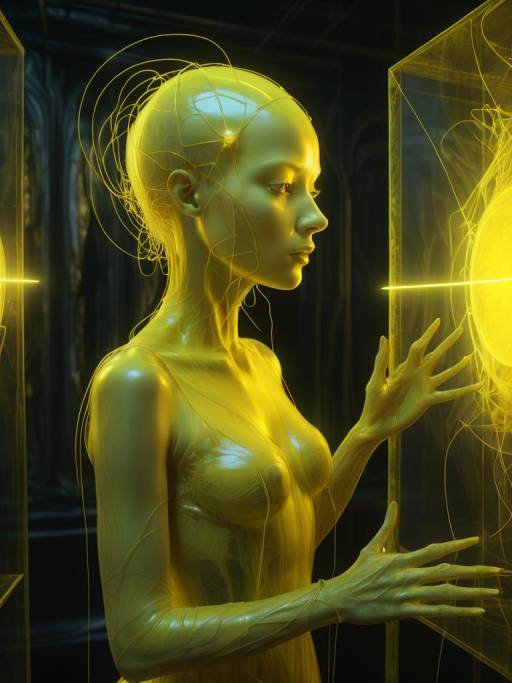 Glowing Woman Masterpiece with Wires