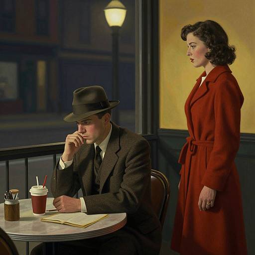 Digital Tribute to Hopper's Nighthawks