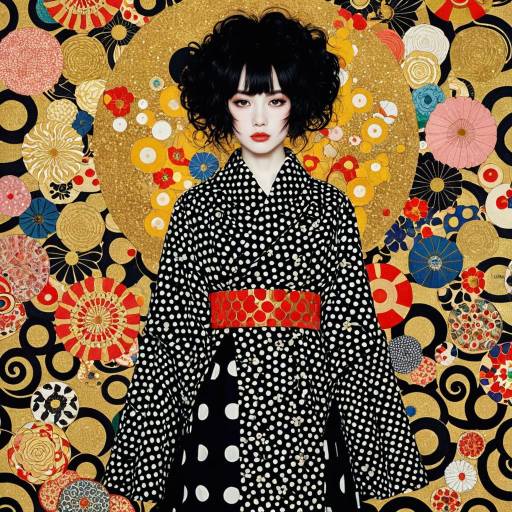 Japanese Visual Kei Fashion Meets Gustav Klimt Collage