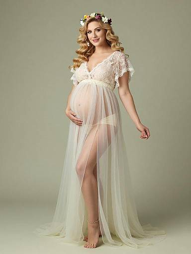 Ethereal Flower Fairy Maternity Portrait