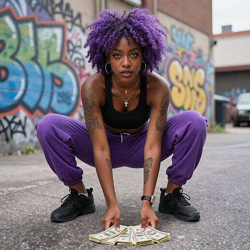 Urban Breakdancer with Vibrant Style