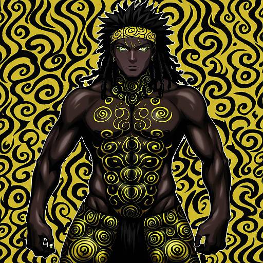 Illustration of Angra mainyu (fate), fate (series) in the style of Nokuhashi