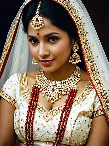 Indian Bridal Dress with Jewelry