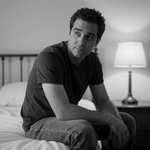 Moody Black-and-White Portrait Setting