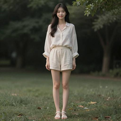 Cinematic Photoreal Korean Model in Nature