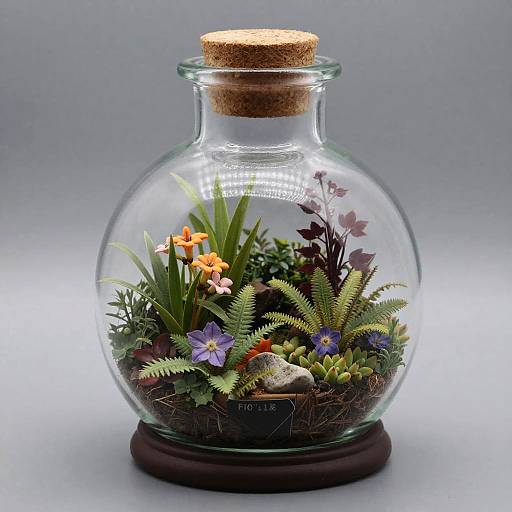Realistic Garden in a Bottle