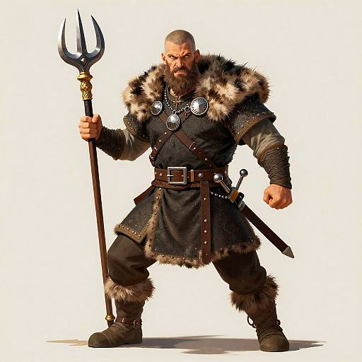 Battle-Fury Viking Character Illustration