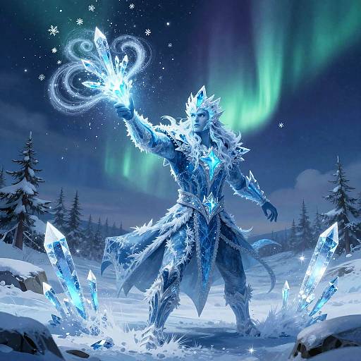 Ice Mage Casting Frost Spell