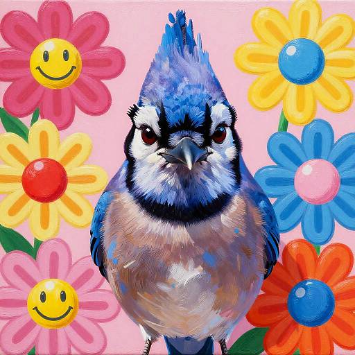 Pop Art Blue Jay Portrait