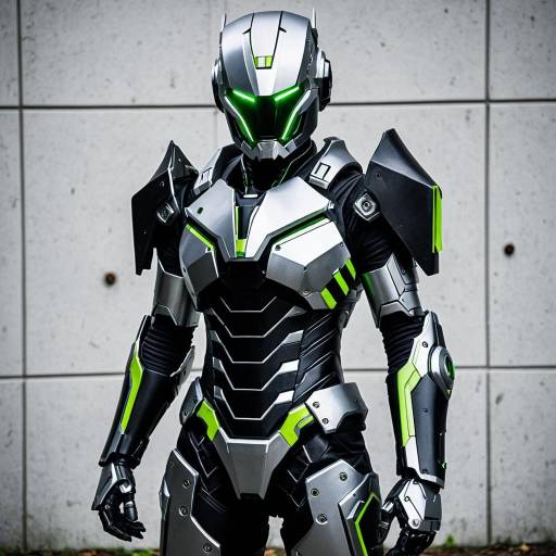 Futuristic Black and Silver Cosplay Armor