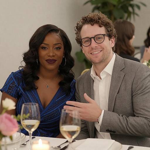 Charming Couple at a Cozy Table