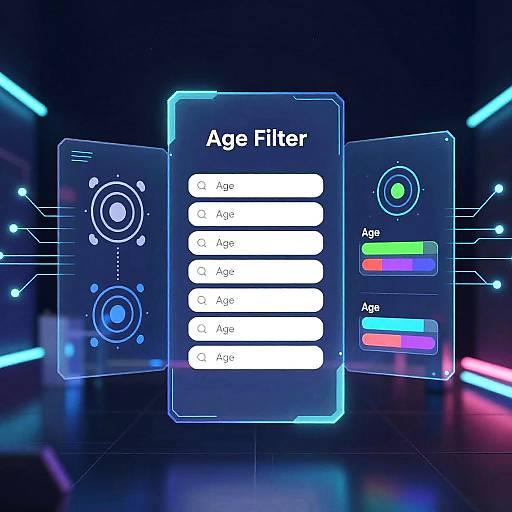 Futuristic Age Filter Web Interface