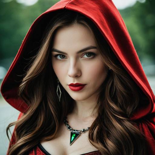 Elegant Scarlet Witch Costume Portrait